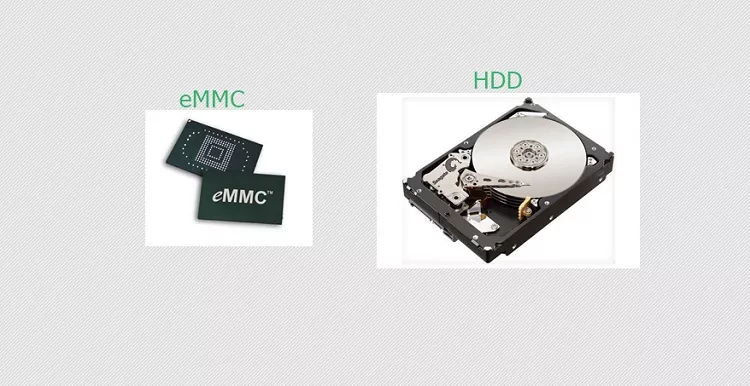 تفاوت eMMc و HDD