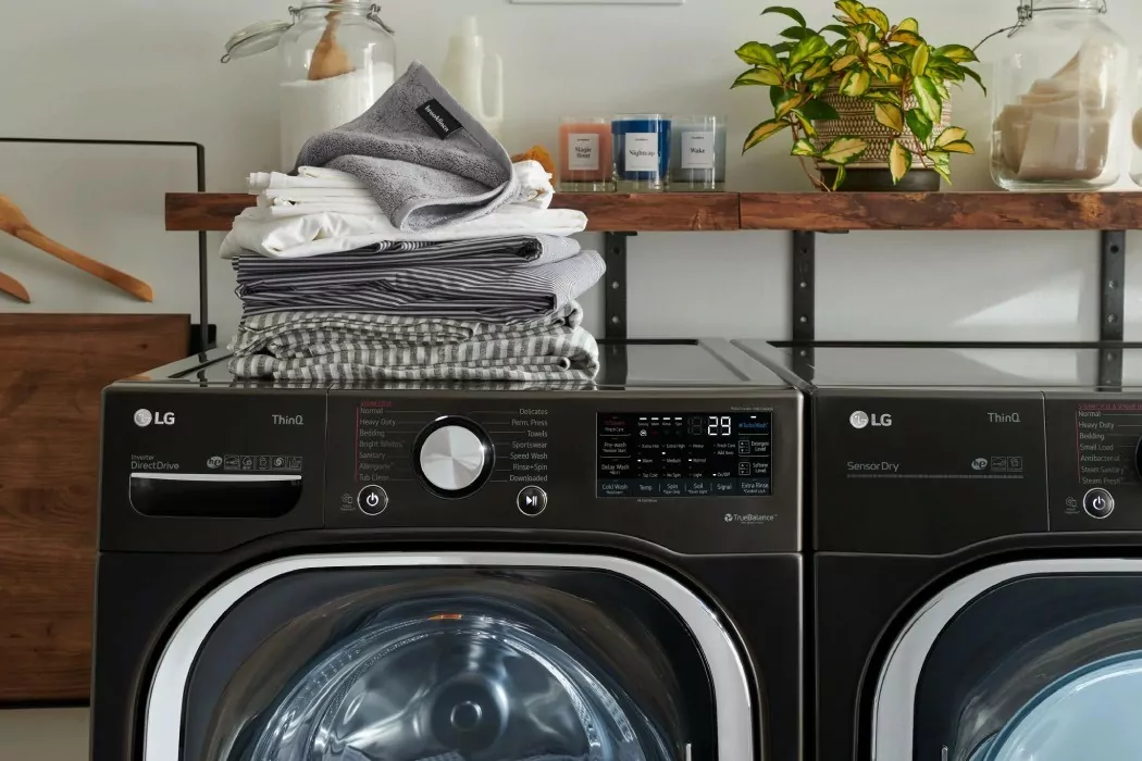 قابلیت استفاده از خشک کن ماشین لباسشویی ال جی