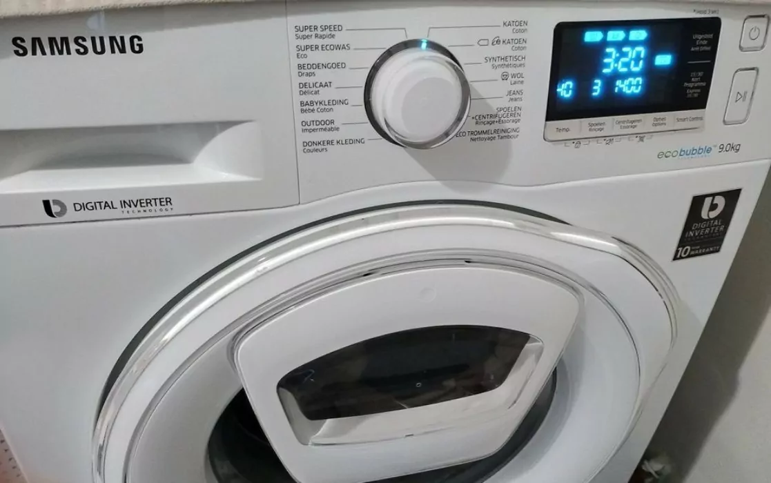 استفاده از خشک کن ماشین لباسشویی سامسونگ و تنظیم سرعت چرخش