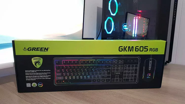 کیبورد و ماوس مخصوص بازی گرین مدل GKM605 RGB
